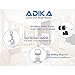 Wall Mount for Dot w/Cord (2 pcs White) - Wall Hanger Cable Holder for Dot 2nd Generation | No Drilling Screwless Full Protection Easy Mount Home Accessories by Adika