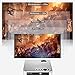 HD Projector, Tontion 2020 Upgrade 5500 Lux Video Projector Native 720P 179’’ Display,50,000 Hour LED, Portable Projector Compatible with TV Stick, PS4,HDMI, VGA, USB, AV, TF, DVD Player