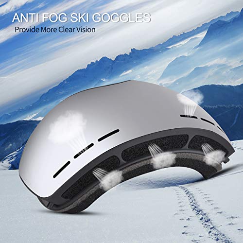 Funkprofi OTG Ski Goggles, Over Glasses Ski/Snowboard Goggles for Men, Women & Youth, 100% UV400 Protection, Anti Fog, Detachable Lens and Strap, Clear Wide Field of View, Helmet Compatible Goggles - Thumbnail 4