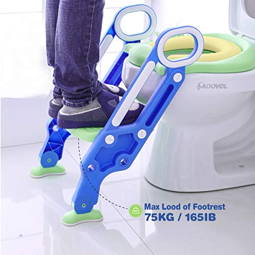 image for ADOVEL Potty Training Seat with Step Stool Ladder for Toddler, Toilet 