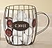 Miles Kimball Coffee Cup Wire Basket, Brown, One Size Fits All