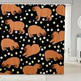 Sxakswol Cute Puffer Fish Shower Curtain Animal