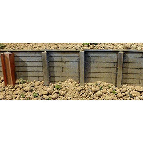 Flexible Timber Retaining Wall -- Medium for HO Scale: 3-3/4 x 12