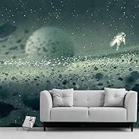 Wall Mural The Beautiful Space World Removable Self-Adhesive Wallpaper Wall Decoration for Bedroom Living Room - 66x96 inches