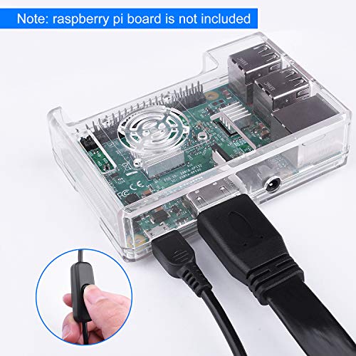 KINCREA Starter Kit for Raspberry Pi 3, Ultimate Project Kit with Solderless Breadboard, GPIO T Type Expansion Board, Ribbon Cable, On/Off Switch, Protective Case, Heat Sinks and HDMI Cable JK74