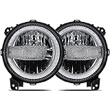 BICYACO 9 Inch LED Headlights with DRL Compatible