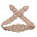 Rhinestone Applique, Sparkly Crystal Applique Bridal Gold Belt Wedding Accessories for Brides