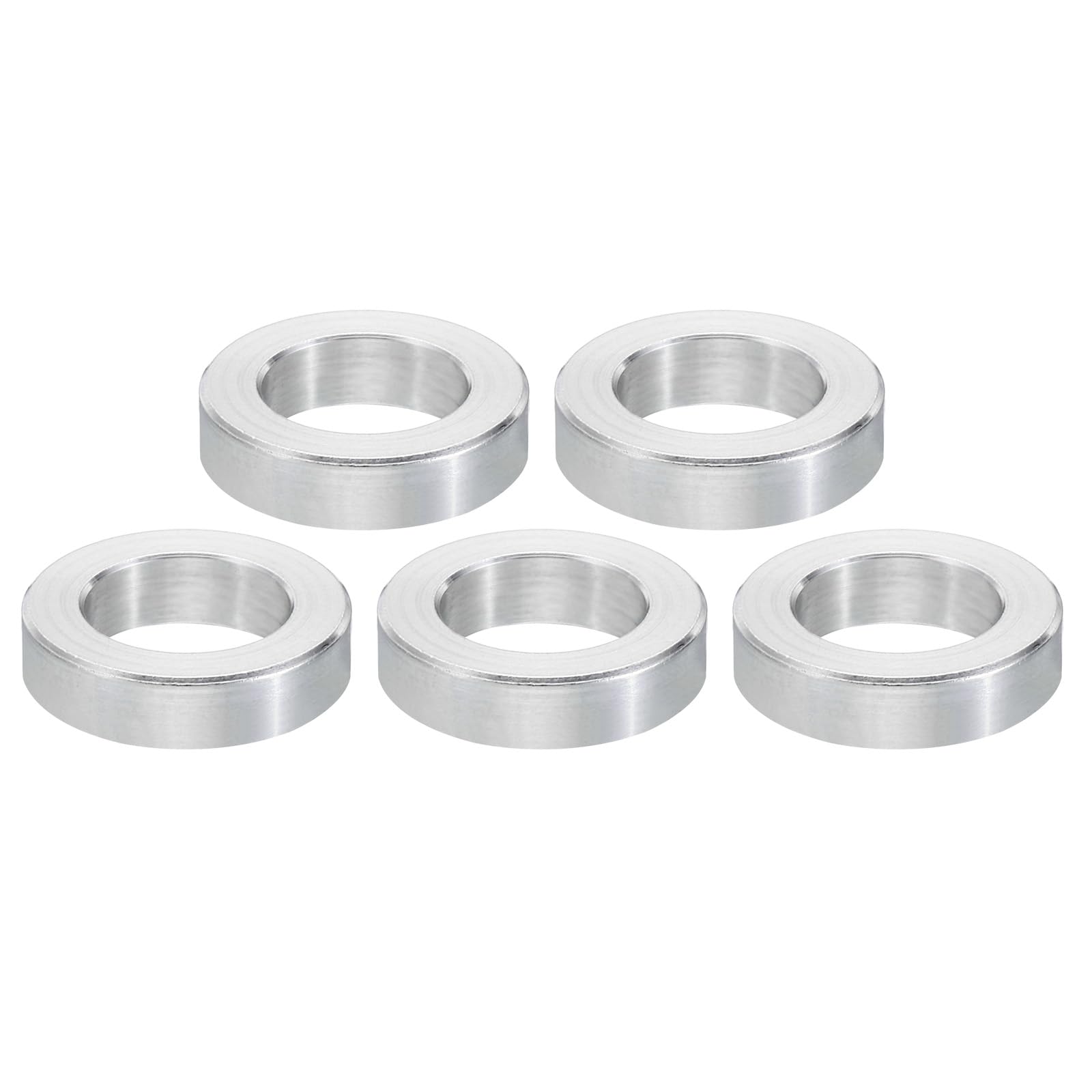 PATIKIL M12 Aluminum Spacers, 5 Pcs Metal Spacer Aluminum 12.5mm ID x 20mm OD x 6mm L Aluminum Spacer Screw Standoff Round for 1/2inch or M12 Screw Bolts