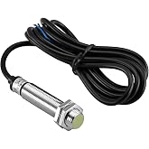 Heschen M12 Inductive Proximity Sensor Switch PR12-2AC Cylindrical Type Detector 2mm 100-240VAC 2-Wire NC(Normally Closed) CE