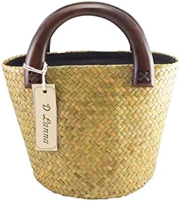 Rattan Bag Woven Ecodesign Krajood Handbag Straw Clutch Tote Women Brown Nature New Handcraft Paper