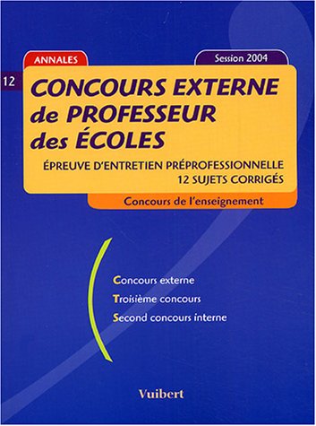 Concours externe de professeur des écoles
