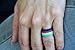 FluxActive Silicone Wedding Ring for Women by (8 Pack) Thin Stackable Rubber Bands - Diamond Pattern (Yellow, Turquoise, Light Purple, Dark Purple, Coral, Teal, Light Gray, Dark Gray, 6)