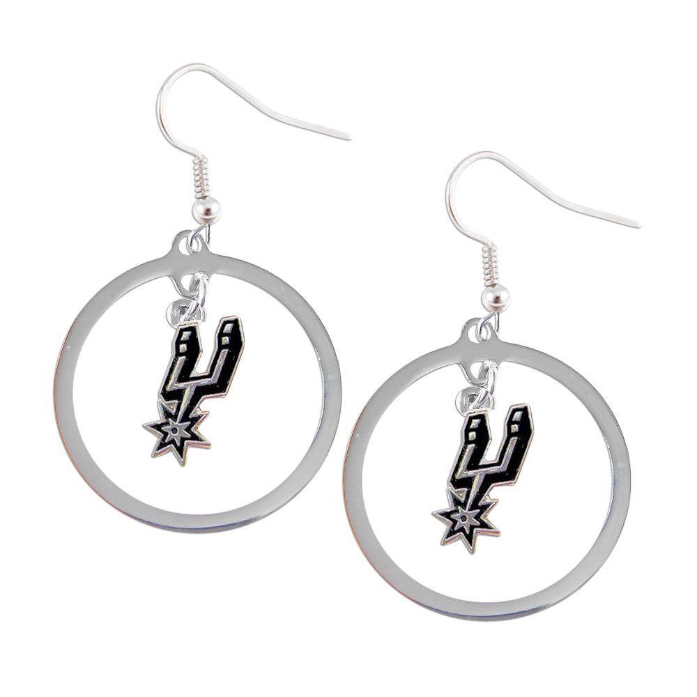 NBA Floating Logo Hoop Earrings