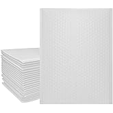 Immuson White 9.5 x 13.5 Inches Poly Bubble Mailers, Padded Shipping Envelopes, Self-Seal Shipping Bags, Packaging Bags, Bubble Envelopes Pack of 25