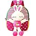 MATMO 3D Cute Cartoon Little Plush Baby Backpack Baby Toy Bag Rose Red Rabbit