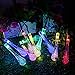 Solar String Lights 8 Lighting Modes 29 Feet 50 LED Water Drop Decorative Lights String Waterproof Outdoor Garden Fairy Lights for Garden, Patio, Yard, Home, Parties, Multi Color