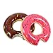 UCLEVER 2 Packs Donut Pool Float Inflatable Swimming Ring 70CM for Children Kids 3-8 Years( Strawberry & Chocolate)