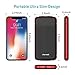10000mAh Power Bank External Battery Portable Charger Pack with Built-in Type C and Micro USB Cable for iPhone Xs/XS Max/X 8 Samsung Huawei Android Cell Phones (Black)