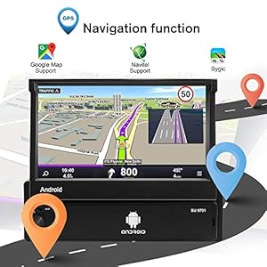 Autoradio Android 1 Din GPS con Bluetooth - Podofo 7 Pollici Estraibile Touchscreen Auto Radio 1G+16G GPS WiFi Bluetooth… - immagine 3