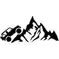 Mountains with 2 Door SUV Decal - windshield Easter egg- for Jeep Wrangler