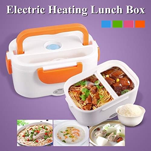 Best Quality - Rice Cookers - Portable Heated Lunch Box Truck Oven Cooker EU 220V 1.05L Electric Heating Food Warmer Food Grade Plastic Heat Warm function - by Enchante Jerry™ - 1 PCs