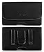 Microsoft Lumia 640 XL Premium Leather Pouch Carrying Case with Belt Clip , Belt Loops Holster (Plus Size For Microsoft Lumia 640 XL Perfect Fits with Silicone Case or Snap on Case,Bumber Case, Thin Protective Case On It)-Black