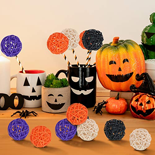 DomeStar Rattan Ball, 24PCS 2 Inch Wicker Ball Decorative Ball Orbs Vase Fillers