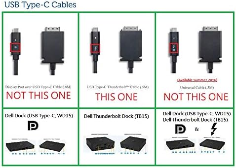 Thunderbolt Dock Usb C Cable For Dell Docking Station Thunderbolt Tb15 Tb16 K16a Dock Wd15 K17a001 Tx2cp Compatible Dell Dpn 5t73g 05t73g 3v37x 03v37x Docking Station Cable Buy Online At Best Price In