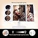 Liaboe Oversize LED Lighted 5 in 1 Makeup Mirror - 1X,3X,5X,10X Magnifying,44 LED Lamps, Powered by Both AA Batteries and USB Charger,Built-in Touch Sensor Switch,360° Rotation