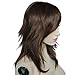 Namecute Curly Wig Brown Mix Black Synthetic Wigs Side Bangs for Women+Free Wig Cap