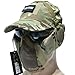 NO B Tactical Foldable Mesh Mask with Ear Protection for Airsoft Paintball with Adjustable Baseball Cap (CAMO)