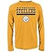 Outerstuff NFL Pittsburgh Steelers Boys Performance Long Sleeve Teeperformance Long Sleeve Tee, New Gold, Large (14-16)