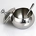 HardNok Stainless Steel Sugar Bowl with Lid and Spoon,9.8 OZ (290 ML)