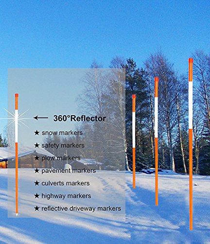 1 FiberMarker+Reflective+Driveway+Markers+Visibility