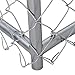 Lucky Dog Heavy Duty Outdoor Galvanized Chain Link Dog Kennel Enclosure with Latching Door, 1.5 Inch Raised Legs, and Adjustable Configuration, Silver