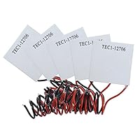 Aideepen 5pcs TEC1-12706 12V 6A Heatsink Thermoelectric Cooler Cooling Peltier Plate Module 40x40MM