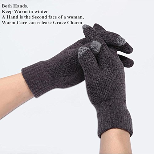 Winter Outdoor Riding Cycling Gloves Soft Thicken Knitted Touch Screen Texting Gloves for Smartphones PC Laptop Tablet Smart Touch-nology in Fingertips From WaitingU