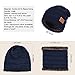 VBIGER Beanie Hat Scarf Set Knit Hat Warm Thick Winter Hat For Men (New Blue)