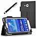 Galaxy Tab 3 Lite 7.0 / Galaxy Tab E Lite 7.0 Case - SHEROX Premium Folio Leather Case for Samsung Galaxy Tab 3 Lite 7.0 / Galaxy Tab E Lite 7.0 Inch Android Tablet + Free Stylus Touch Pen (Black)