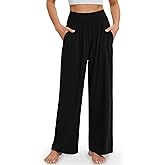 Gracyoga Wide Leg Yoga Pants for Women Casual Loose Cozy Sweatpants High Waisted Lounge Pajama Flowy Pants With Pockets