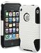 iPhone 3 Phone Case, Bastex Heavy Duty Hybrid Soft Black Silicone Gel Cover Hard White Mesh Case for iPhone 3, 3G, 3S, 3GS