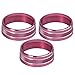 Audio Air Conditioning Button Cover Decoration Twist Switch Ring Trim For Jeep Wrangler JK JKU Patriot 2011~2018/Compass 11~16/Liberty 08~12/Dodge Challenger 08~14 Aluminum Alloy (Pink Rose)