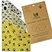 Organic Creations Natural Beeswax Food Wrap | Eco Friendly, Washable, Reusable Food Wraps | Organic, Sustainable, Plastic Free Food Storage | Set incl