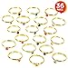 ArtCreativity Birthstone Rings for Girls with Display Stand - Set of 36 - Fully Adjustable Kids' Toy Jewelry - Cute Birthday Party Favors and Goodie Bag Fillers - Unique Carnival Prizes