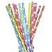175 Count Paper Drinking Straws 7 3/4” Stylish Large Polka Dot in Assorted Rainbow Colors of Special Curation, Best Suited for Parties, Events and Crafts (Large polka dot)