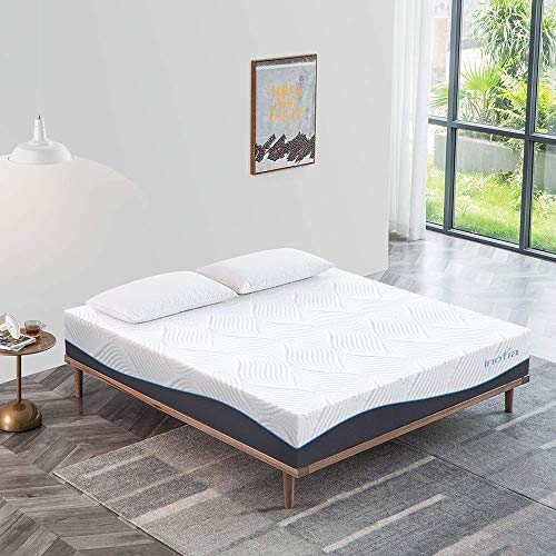 Inofia Queen Mattress, 10 Inch Egg Crate Ventilated Memory Foam