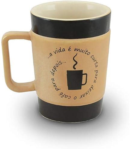 Ceraflame Caneca de Cerâmica Coffee To Go Foco, 300ml, Creme