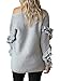 Simplee Apparel Women's Autumn Winter Loose Long Sleeve Ruffles Sweater Pullover