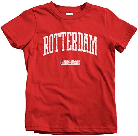 Smash Vintage Kids Rotterdam T-Shirt - Red, Youth Medium