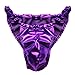YiZYiF Men's Spandex Rubber Briefs PVC Wet Leather Look Swimwear Underwear Purple